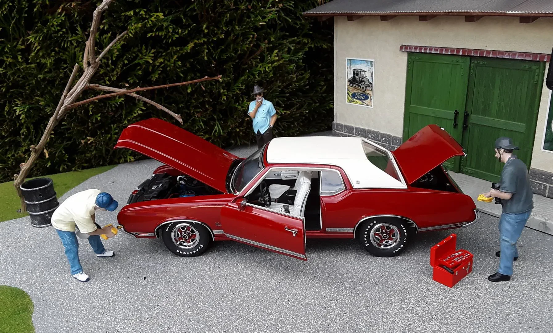 Cleaning a diecast model