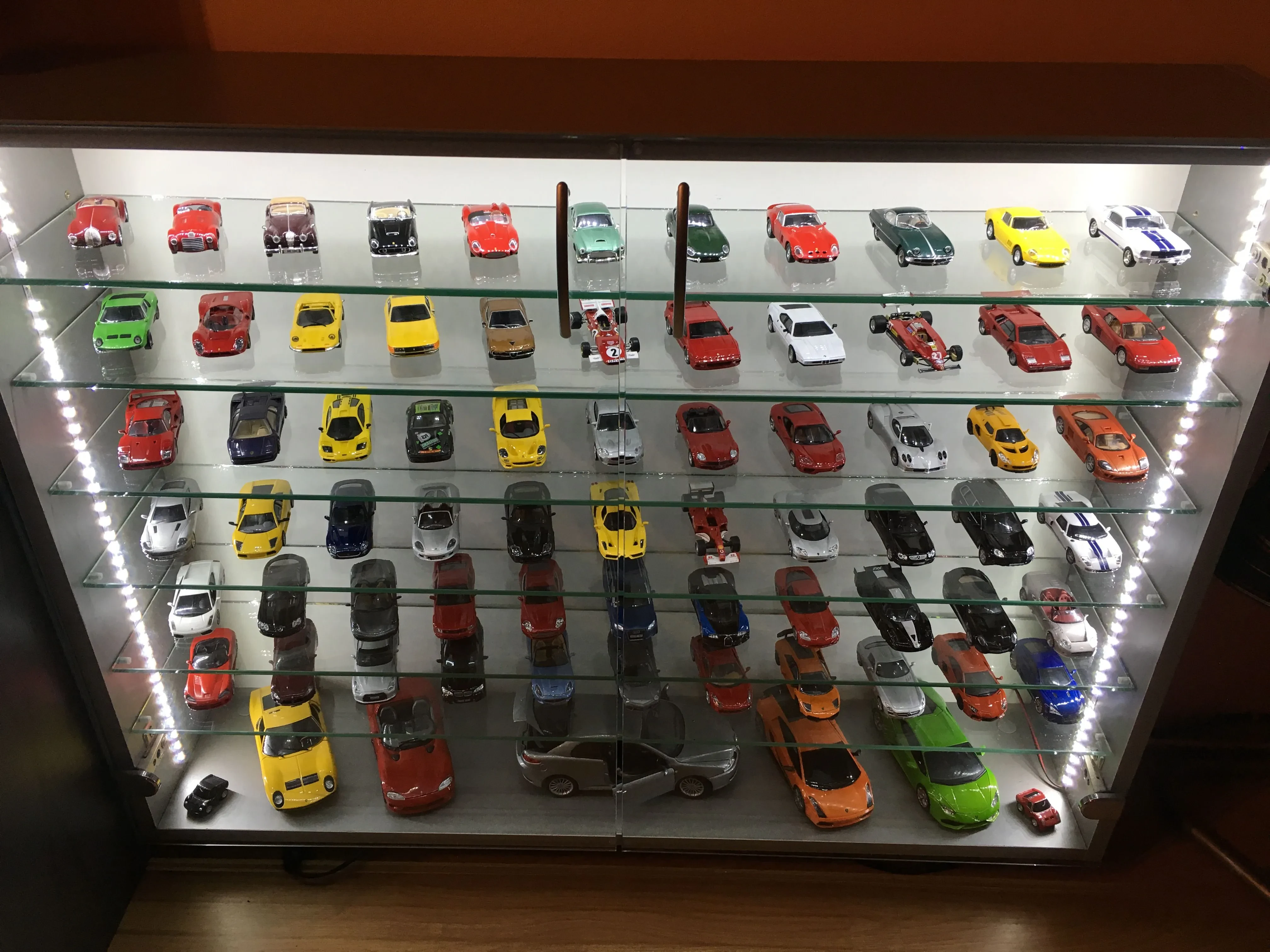 diecast collection on display