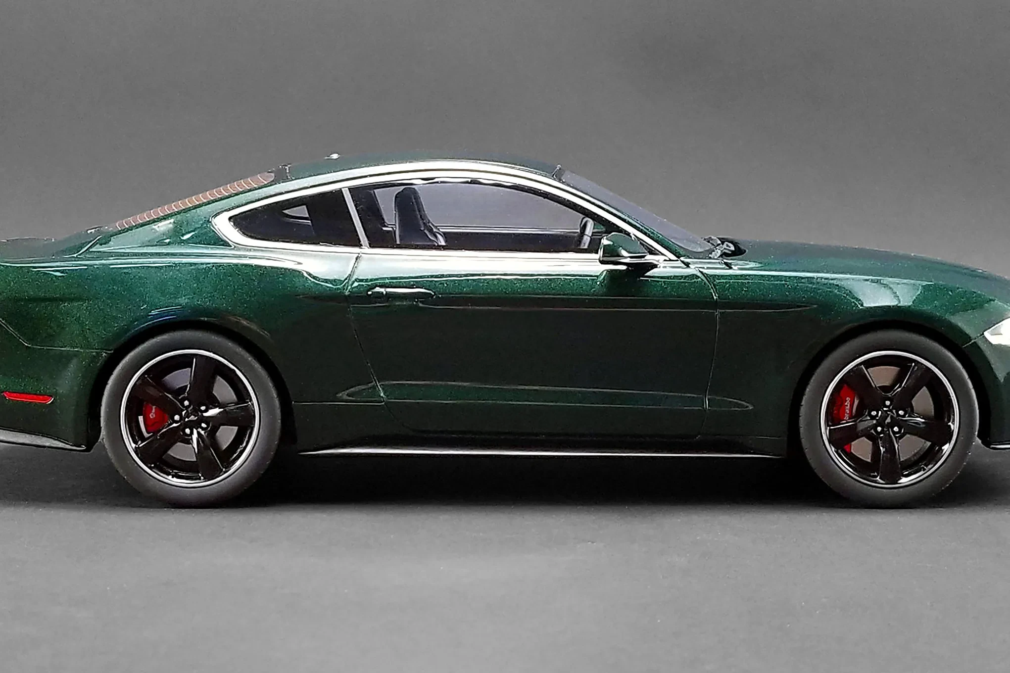 Close up of 2024 Mustang Bullitt Diecast Wheels