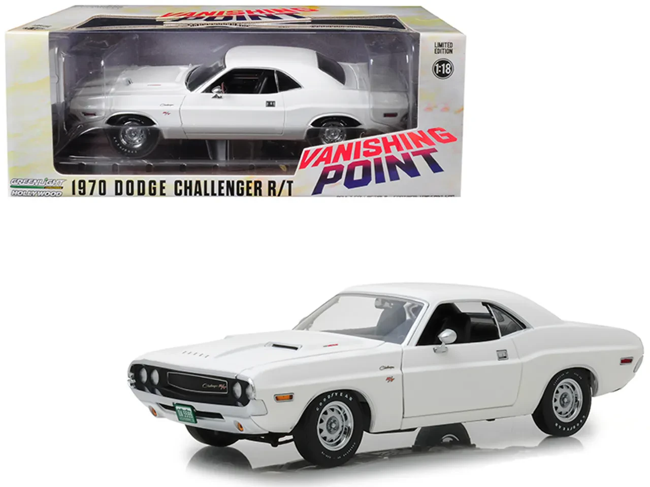 Greenlight white lightning diecast car