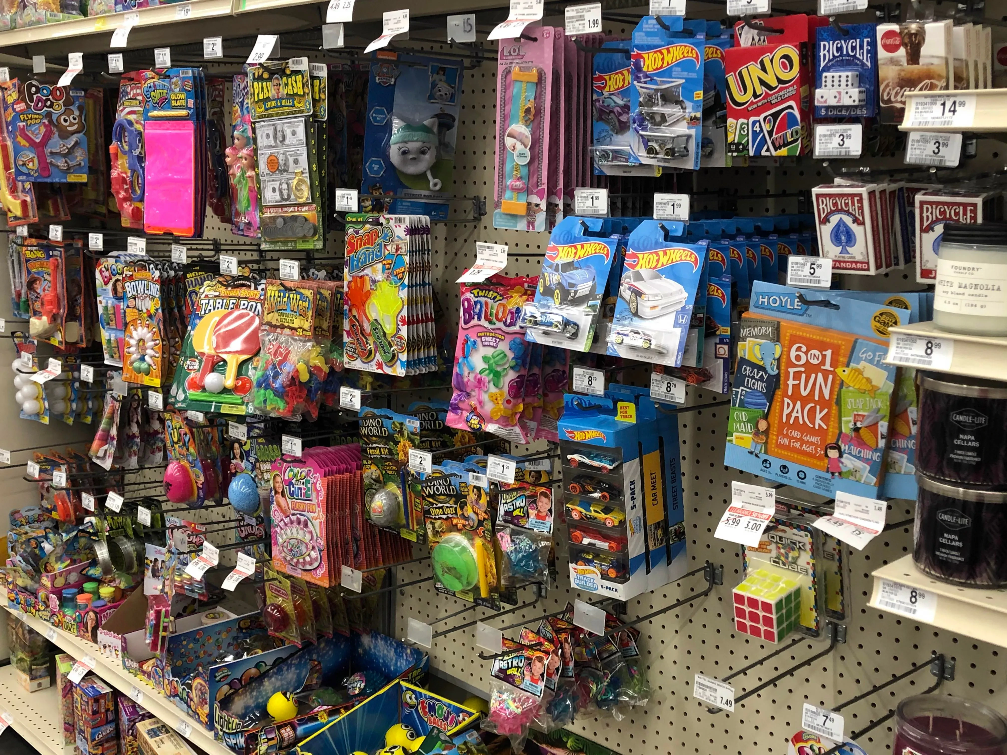 Local toy store diecast section