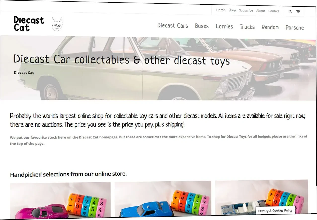 Online Diecast Retailer Website