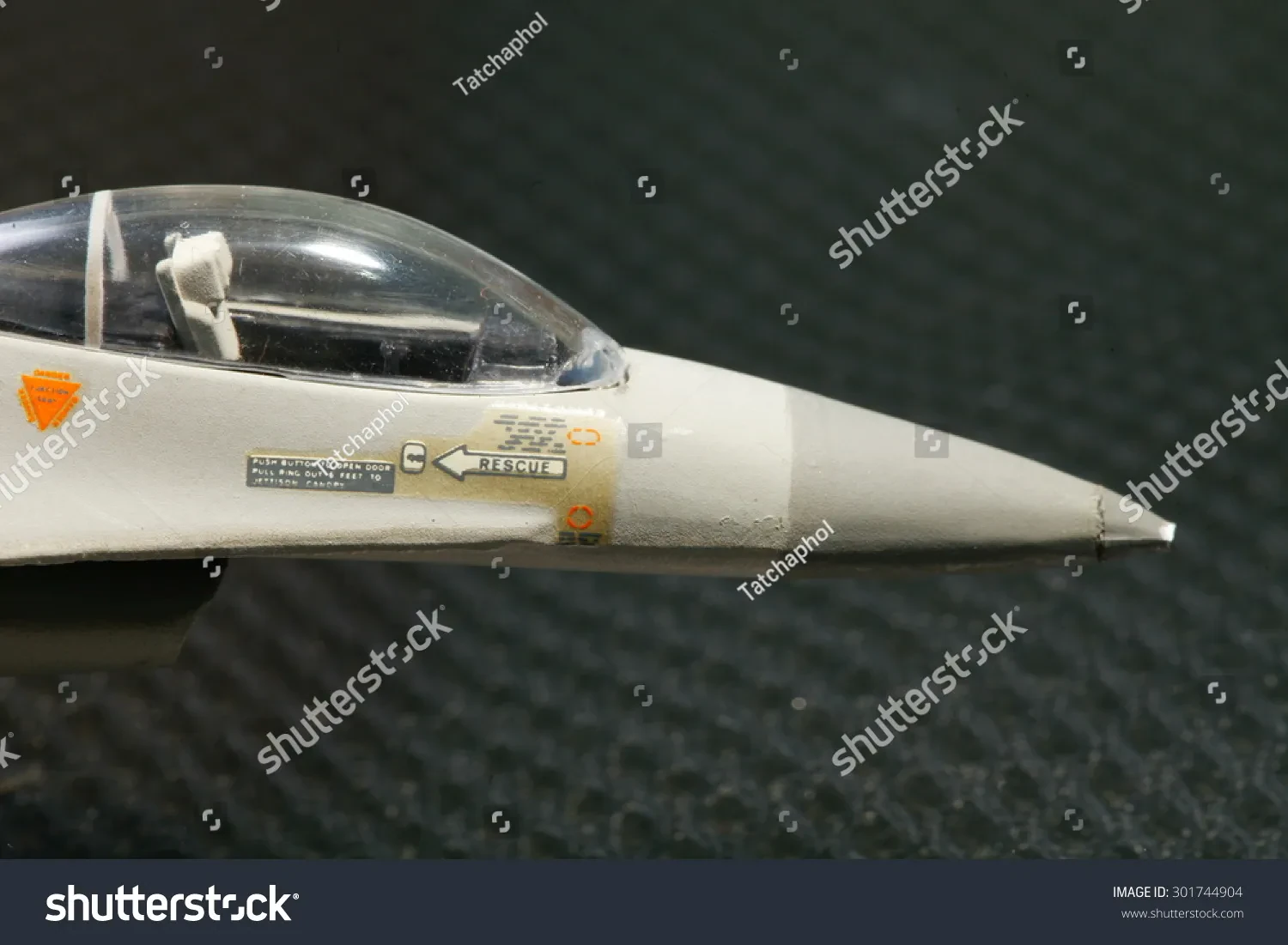 Detailed diecast model cockpit