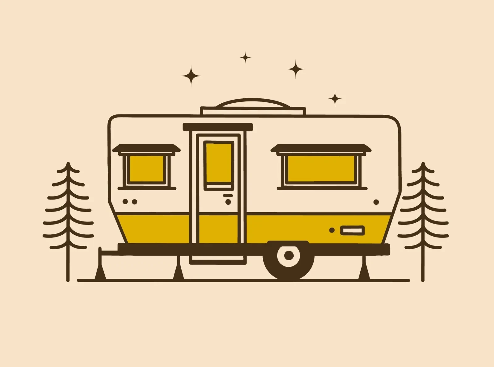 Vintage caravan diecast model