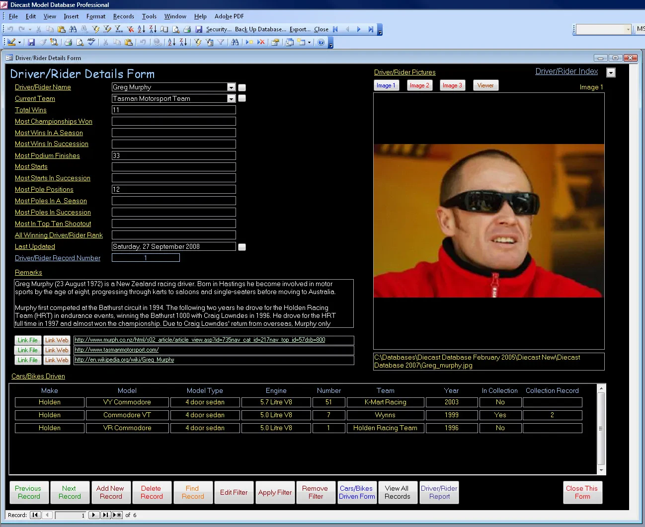 Happy diecast car collector